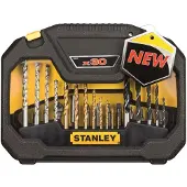 Stanley Accessoires de perçage Set de 30 pièces STA7183-XJ (1.5, 2, 2.5, 3, 3.5, 4, 5, 6 mm)
