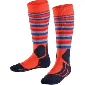 Falke Chaussettes de Ski Falke Kids SK2 Intermediate Stripes Samba Orange-Pointure 31 - 34