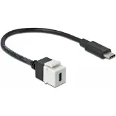 DeLOCK Keystone Modul USB-C 5Gbps Bu zu St Kabel 0.25m sw