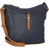 Tom Tailor Sac bandoulière 'Novara' bleu foncé / marron