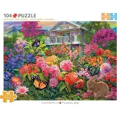 Eurographics Puzzle Bunny Garden, Lapin - Chris Bigelow, 104 pièces, 6704-6023