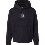 Armani Exchange Sweat-shirt bleu foncé / blanc