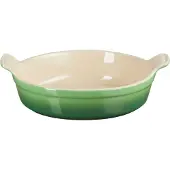 Le Creuset Poterie - Plat à four 24 cm Bambou rond, Plat à gratin, Vert