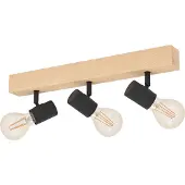 Eglo Spotlight Townshend 3 3 lumières noir avec bois
