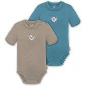 Normani Barboteuse / body 'Tihoi' beige / bleu / blanc