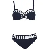Sunflair Bikini bleu marine / blanc