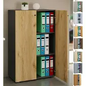 VCM Armoire de bureau Livres Dossiers Meuble de bureau Armoire Lona 3 portes battantes Armoire de bureau Livres Dossiers Meuble de bureau Armoire Lona 3 portes battantes