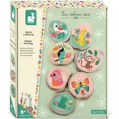 Janod Atelier Deco - Set de bricolage créatif pour peindre et décorer les pierres