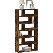 vidaXL Bibliothèque chêne fumé 100x33x187,5 cm bois d'ingénierie