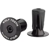Wolf Tooth Aluminium Handlebar Plugs Noir