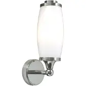 Elstead Lighting Applique de salle de bain Eliot, chrome poli, 1xG9x3W, laiton, dim. : 28x9x13 cm, IP44, Elstead