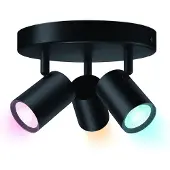 WiZ Connected WiZ 4 Spots Imageo Carré - Éclairage Coloré et Blanc - GU10 - Noir