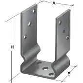 GAH Alberts Support poteau ETA-10/0210 91x150x100x60mm Galvanisé à chaud