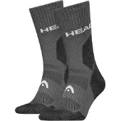 Head Chaussettes de sport gris foncé / noir / blanc