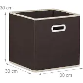 Relaxdays Boîte pliante (25 l, 2x, 30 x 30 x 30 cm)