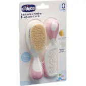 Chicco Brosse et peigne Cheveux Roses Naturels 0m+