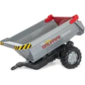 Rolly Toys RollyToys Anh?nger Halfpipe single für Tretfahrzeuge, mit Kippfunktion, grau/rot