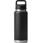 Yeti Rambler Bottle 36oz Chug Cap, Black, bouteille isotherme avec bouchon large, 1L