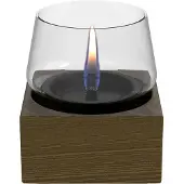 Tenderflame Poppy 14 Eichenkerze, schwarz, flammsicher, umweltfreundlich, ohne Brandgefahr