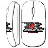 MANIACASE Souris Sans Fil - - Suzuki Gsxr - Blanc - USB Wifi - Compatible Mac et PC
