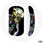 MANIACASE Souris Sans Fil - Valentino Rossi - Numéro 46 - Compatible Mac et PC - Clé USB incluse - Noir