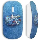 MANIACASE Souris sans Fil - Winter - Wave and sand - Design logo - Compatible Mac et PC - USB WiFi