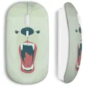 MANIACASE Souris - Ourson - Blanc - Sans Fil - USB - Compatible Mac et PC