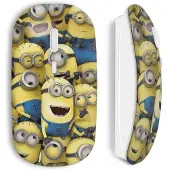 MANIACASE Souris Sans Fil - Minions - Jaune - Clé USB WiFi incluse - Compatible Mac et PC - Ergonomique