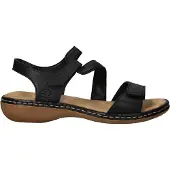 Rieker Dames sandalen Sandalen Plat - Zwart - Maat 39