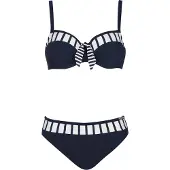 Sunflair Bikini bleu marine / blanc