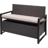 Mendler Poly-Rattan Banc 2 places -F39