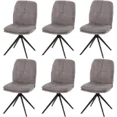 Mendler Chaise de salle à manger -M68 (lot de 6)