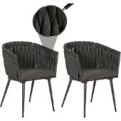Mendler Chaise de jardin -N38 (lot de 2)