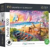Trefl Puzzle UFT Vacay Time : vue sur des voiliers, 1000 pièces, 68.3 x 48 cm, 10697