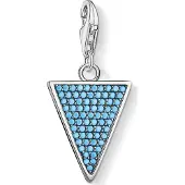 Thomas Sabo Charm pendentif triangle turquoise, (Argent)