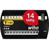 Wiha 41834 Jeu d'embouts XLSelector embout Y de 50 mm Phillips - Pozidriv - TORX - 13 pcs - 1/4"