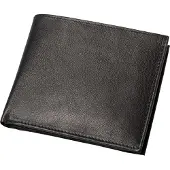 Alassio Porte-monnaie format paysage en cuir noir