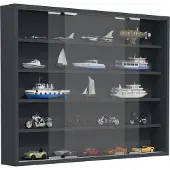 VCM Bois verre suspendu vitrine murale vitrine collectionneur déco vitrine Agisa L