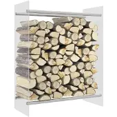 vidaXL Étagère à bois de chauffage Transparent 80x35x100 cm Verre trempé