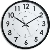Cep Orium Horloge murale radiocommandée Abyliss Horloge à quartz silencieuse noire