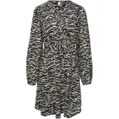 QS Robe taupe / noir / blanc