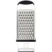 Oxo Good Grips Râpe 4 faces – Râpe pour la cuisine avec récupérateur - Acier inoxydable