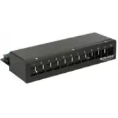 DeLOCK Patchpanel 12 Keystone Ports Metall schwarz