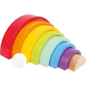 Small Foot Jouet éducatif - - Arc-en-ciel de motricité - 7 pièces - Bois verni - Multicolore