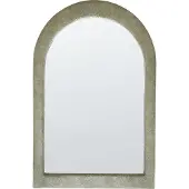 Beliani Miroir HURIEL Velours Vert olive
