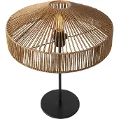 Lucide Lampe de table en rotin brun et noir, culot E27, Yunkai
