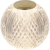 Lucide Lampe de table dorée Cintra rechargeable Ø 11cm - 2700K