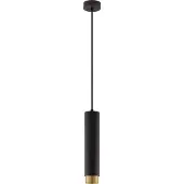 Nova Luce Suspension Pongo M simple 30cm noir avec or