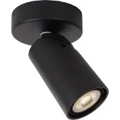 Lucide XYRUS - Spot de plafond (lampe de plafond) - Ø 9 cm - LED à intensité variable vers le chaud - GU10 - 1x5 W 2200 K/3000 K - Noir