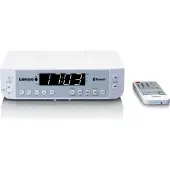 Lenco KCR-100WH - Radio de cuisine FM avec Bluetooth, éclairage LED et minuteur - Blanc